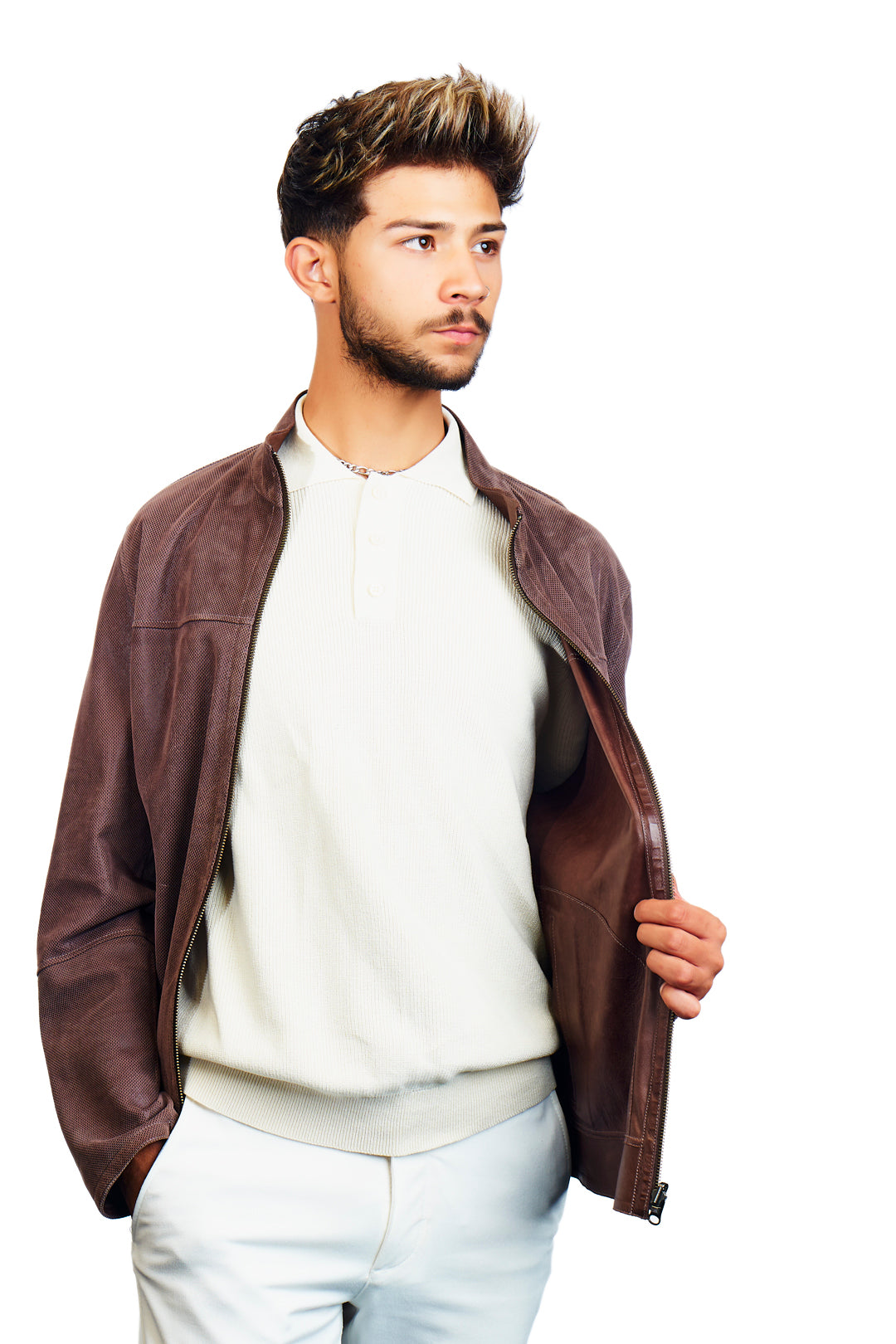 Zeus Reversible Suede Leather Jacket
