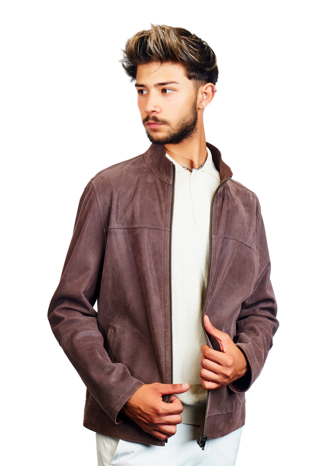 Zeus Reversible Suede Leather Jacket