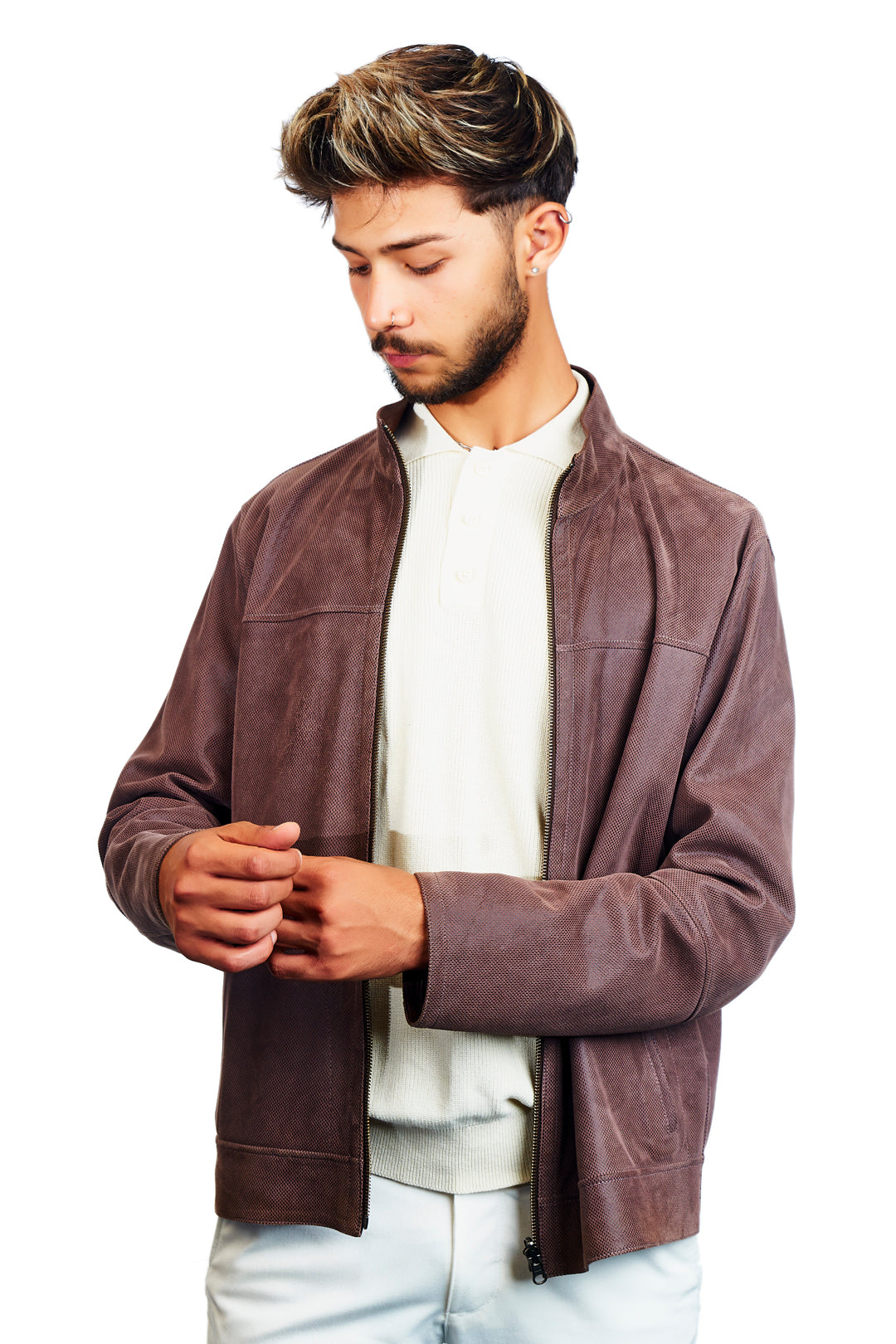 Zeus Reversible Suede Leather Jacket