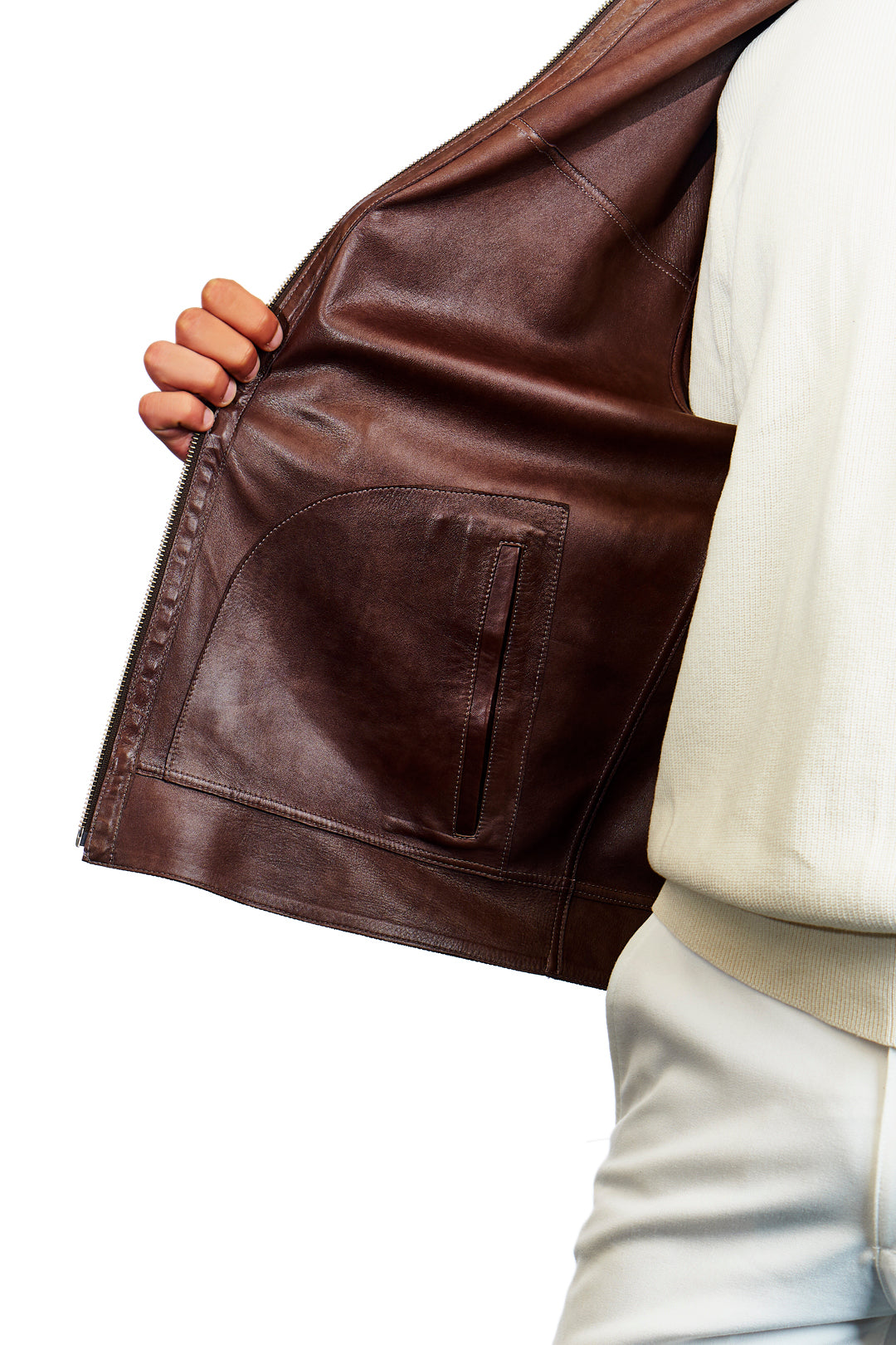 Zeus Reversible Suede Leather Jacket