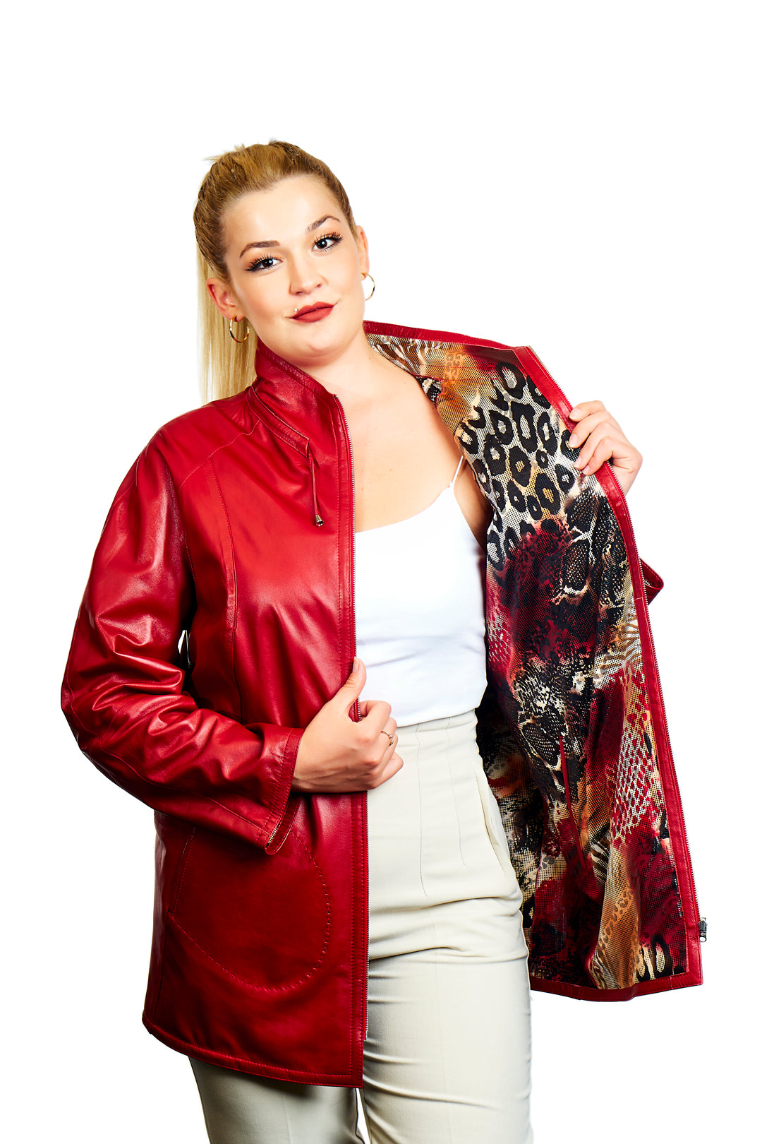 Hemera Reversible Oversized Leather Jacket