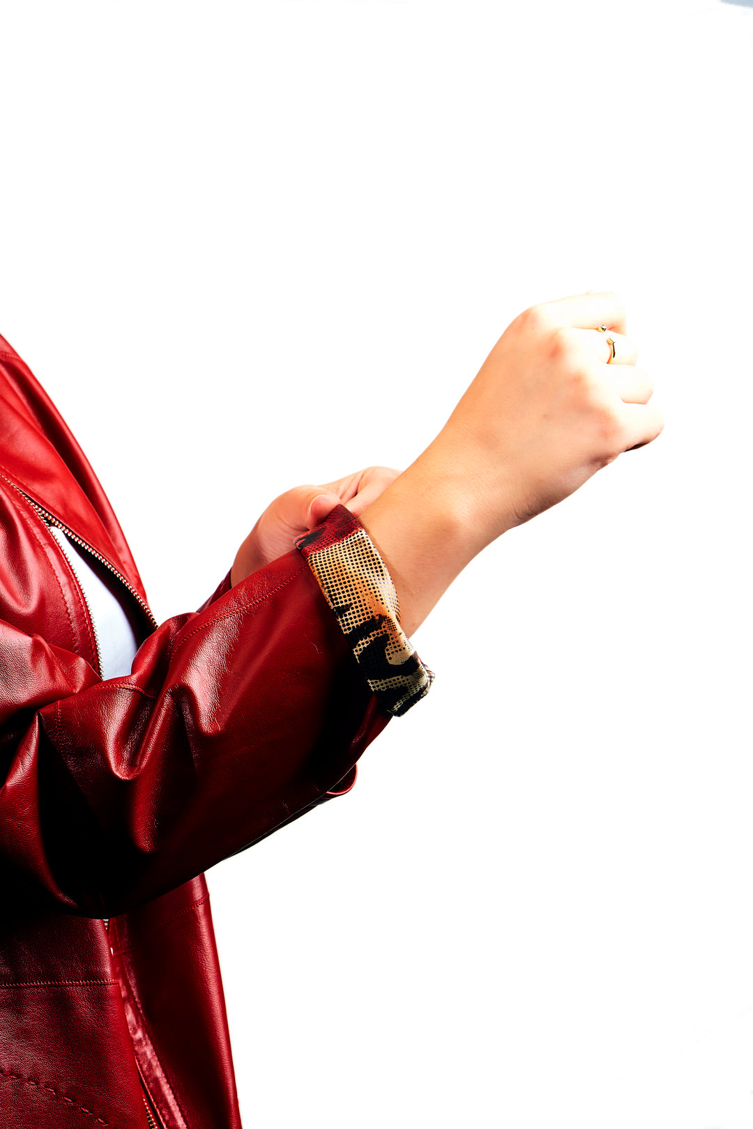 Hemera Reversible Oversized Leather Jacket