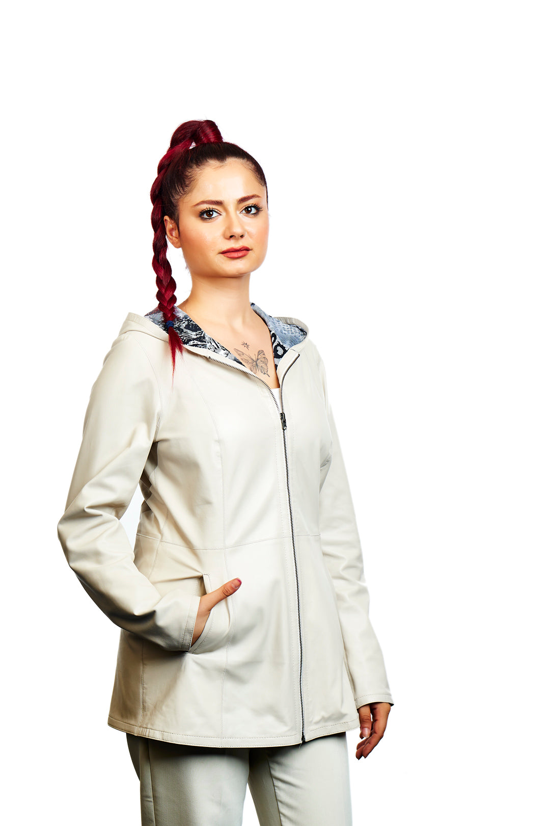 Azure Reversible Leather Jacket