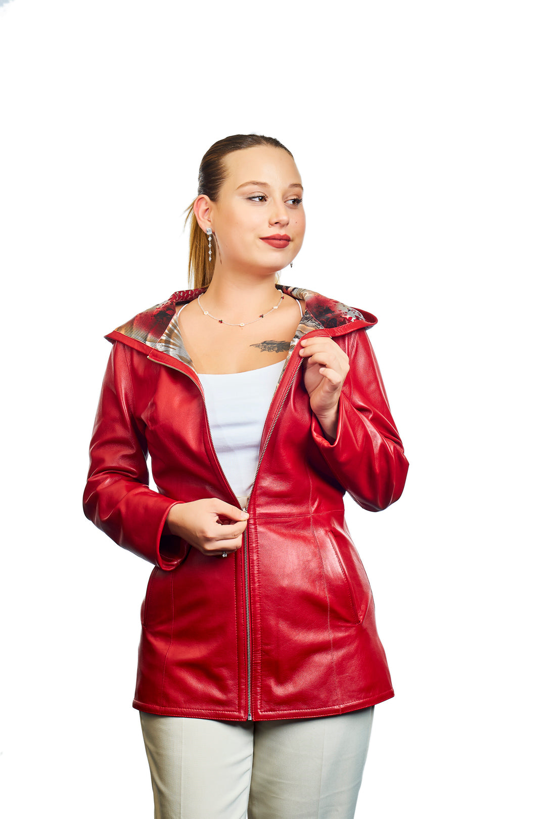 Azure Reversible Leather Jacket