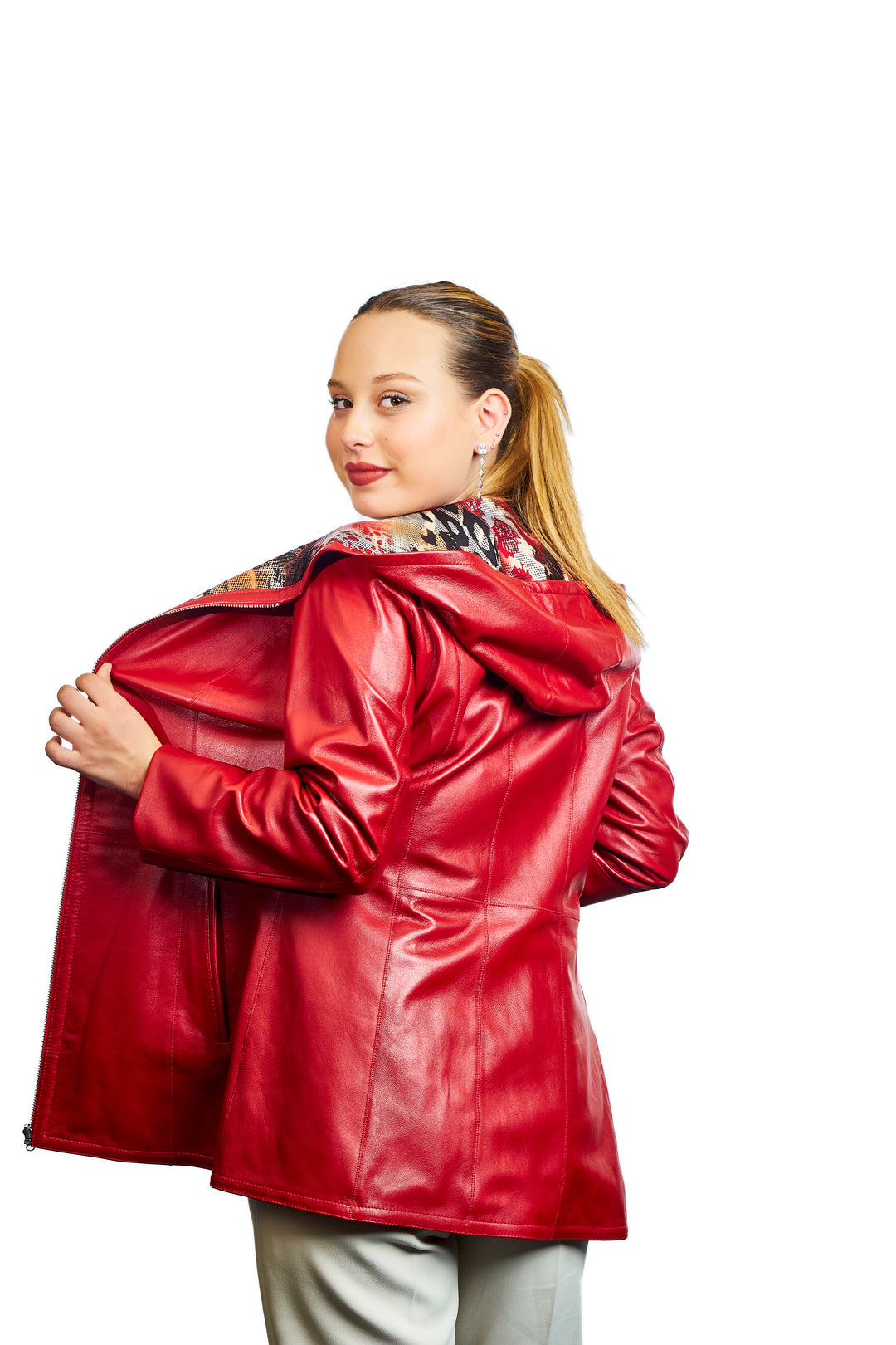 Azure Reversible Leather Jacket