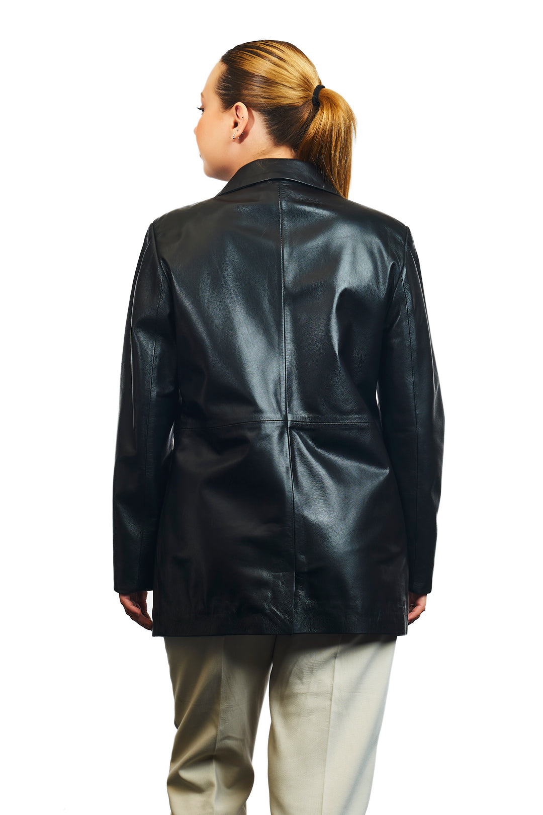 Kayra Leather Blazer Jacket