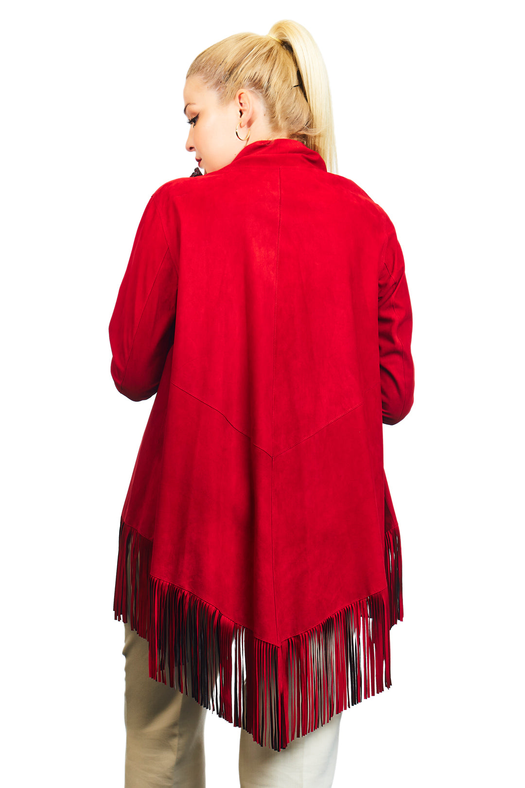 Athena Suede Leather Poncho