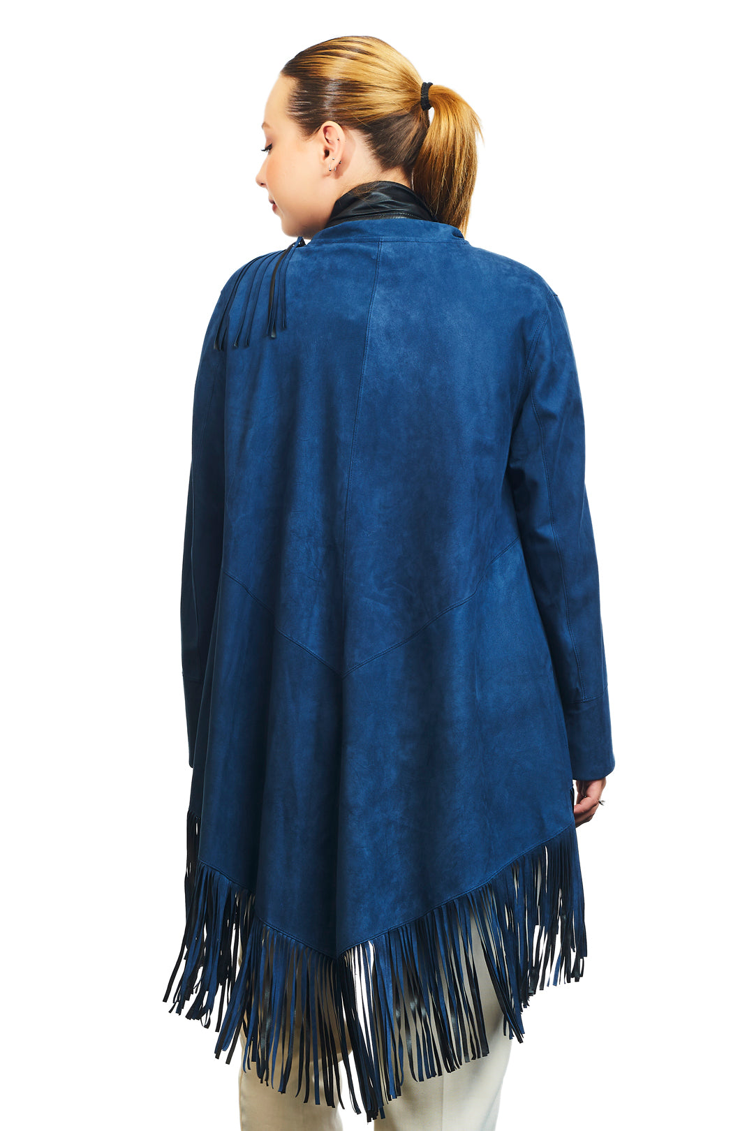 Athena Suede Leather Poncho